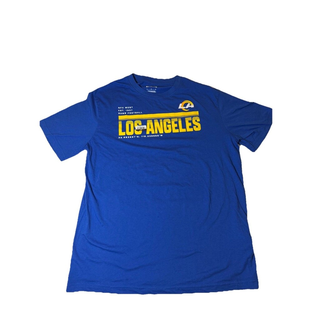 LA Rams Nike T Shirt Men’s Large Blue Los Angeles NFL Graphic Tee NWOT